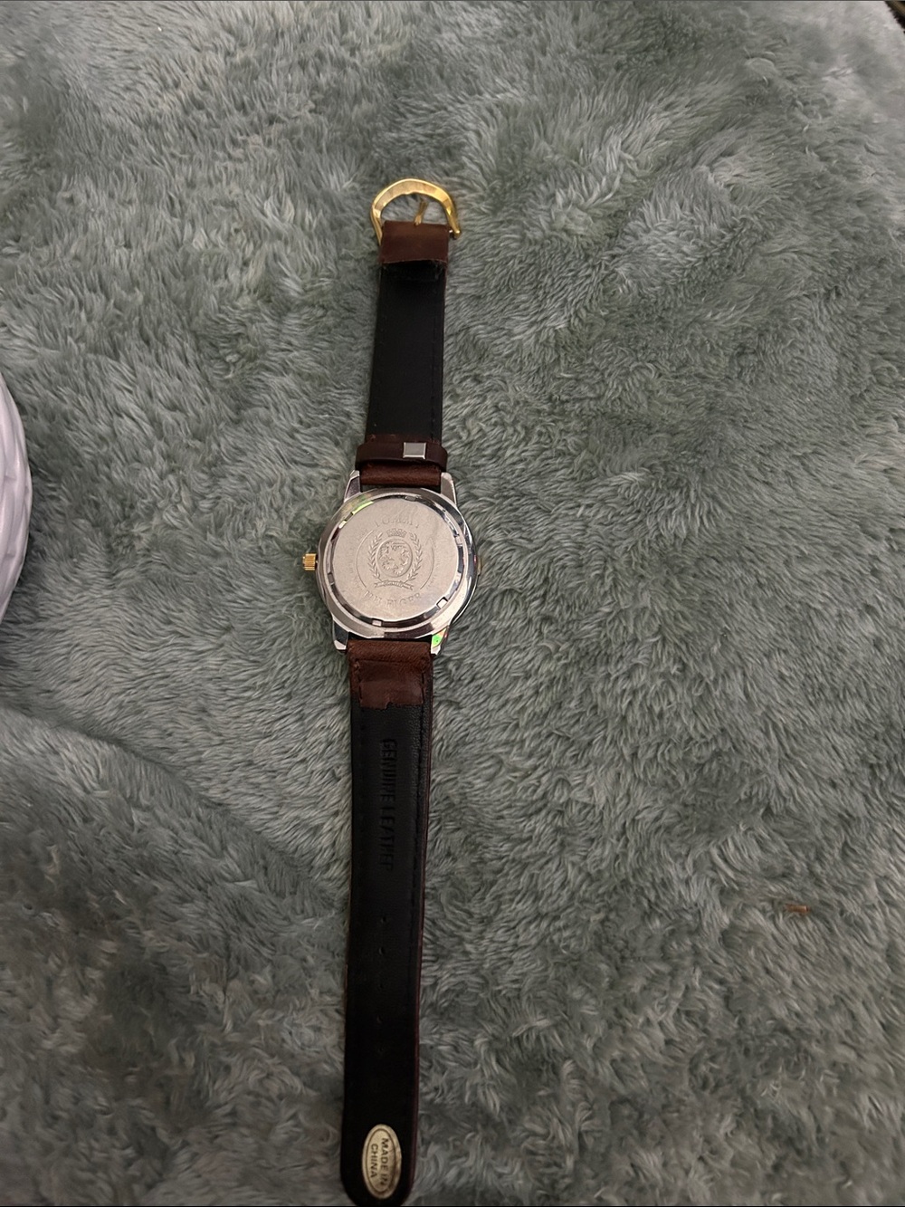 Tommy Hilfiger Pink Dial Watch with Brown Leather Strap - Picture 2 of 3